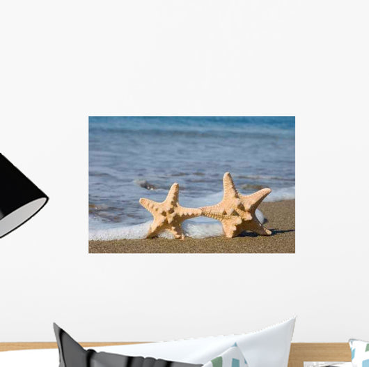 Two Starfishes Surf Wall Decal