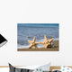 Two Starfishes Surf Wall Decal
