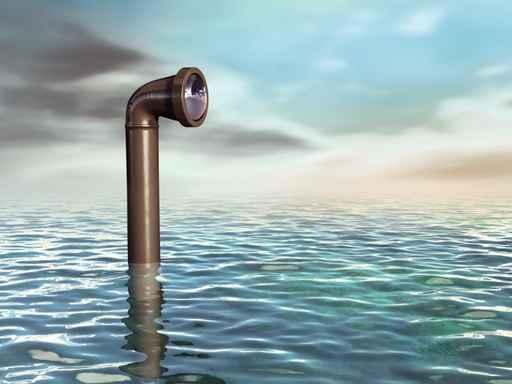 Periscope Emerging from Water Wall Decal