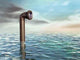 Periscope Emerging from Water Wall Decal