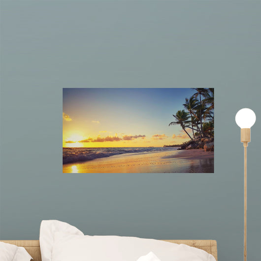 Beautiful Sunrise Tropical Beach Wall Decal
