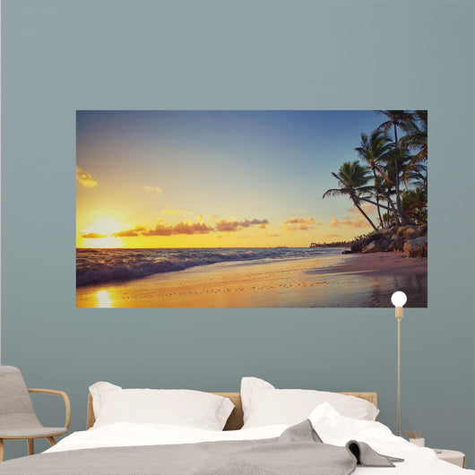 Beautiful Sunrise Tropical Beach Wall Decal