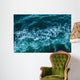 Blue Sea-foam Waves Texture Wall Decal