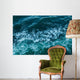 Blue Sea-foam Waves Texture Wall Decal
