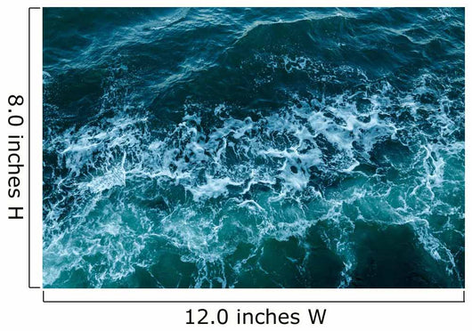 Blue Sea-foam Waves Texture Wall Decal