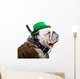 English Bulldog Wearing St Wall Decal
