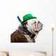 English Bulldog Wearing St Wall Decal