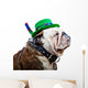 English Bulldog Wearing St Wall Decal