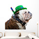 English Bulldog Wearing St Wall Decal