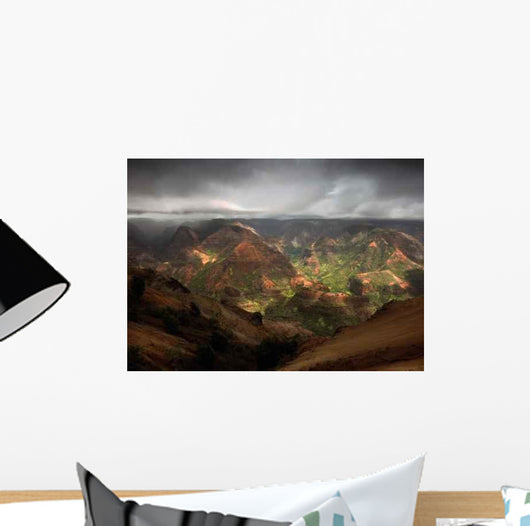 Beautiful Storm over Waimea Wall Decal