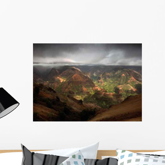 Beautiful Storm over Waimea Wall Decal