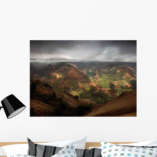 Beautiful Storm over Waimea Wall Decal