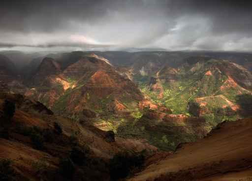 Beautiful Storm over Waimea Wall Decal