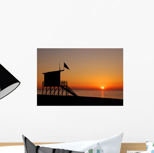 Baywatch Tower Morning Sunrise Wall Decal