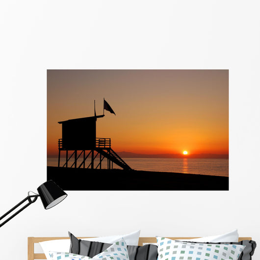 Baywatch Tower Morning Sunrise Wall Decal
