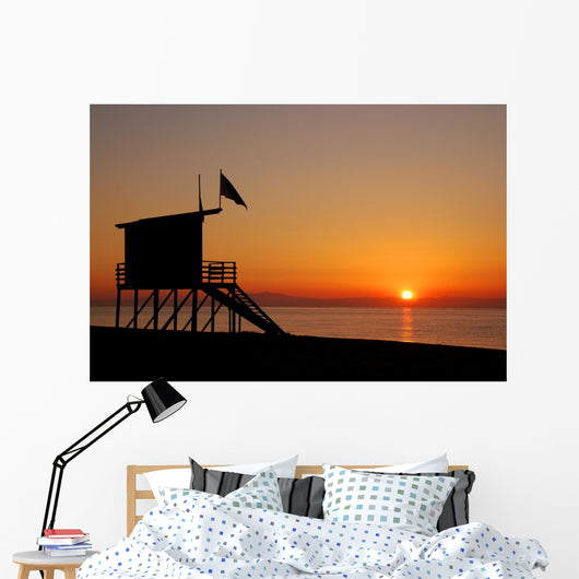 Baywatch Tower Morning Sunrise Wall Decal