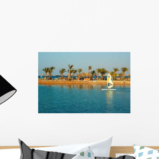 Sand Beach with Azure Wall Decal