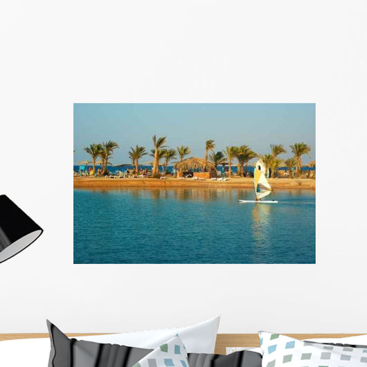 Sand Beach with Azure Wall Decal