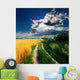 Country-road through Wheat Field Wall Decal