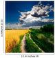 Country-road through Wheat Field Wall Decal
