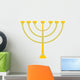 Gold Hanukkah Menorah Wall Decal