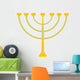 Gold Hanukkah Menorah Wall Decal