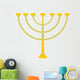 Gold Hanukkah Menorah Wall Decal