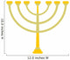 Gold Hanukkah Menorah Wall Decal