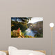 Young Woman Looks over Wall Decal