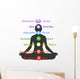 Chakras Female Silhouette Wall Decal
