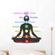 Chakras Female Silhouette Wall Decal
