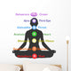 Chakras Female Silhouette Wall Decal