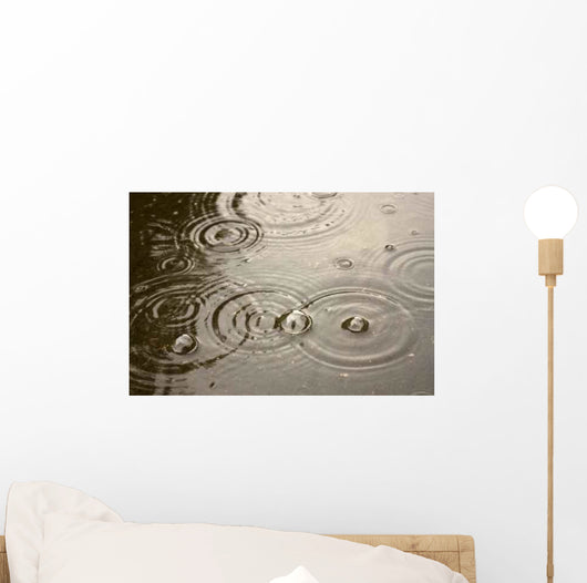 Rain Bubbles Puddle Surface Wall Decal