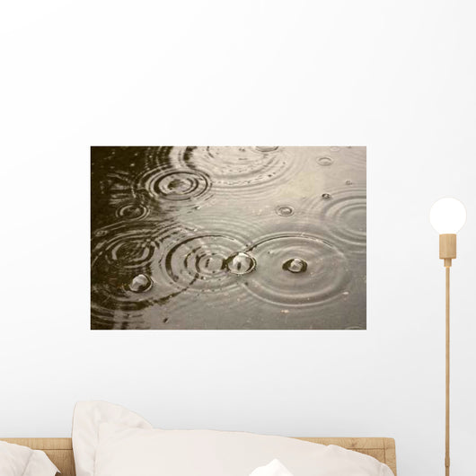 Rain Bubbles Puddle Surface Wall Decal