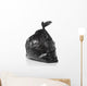 Garbage Bag White with Wall Decal