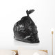Garbage Bag White with Wall Decal