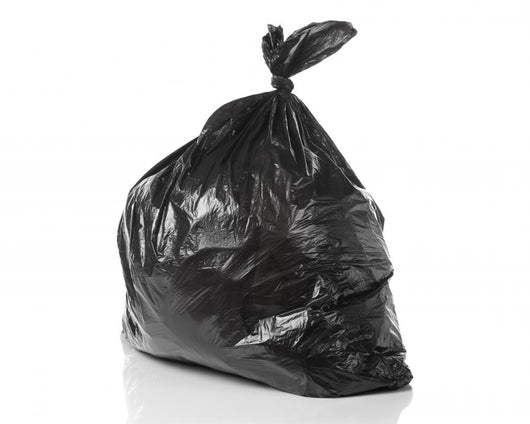 Garbage Bag White with Wall Decal