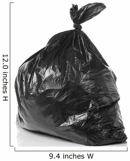 Garbage Bag White with Wall Decal