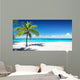 Scenic Palm Coral Beach Wall Decal