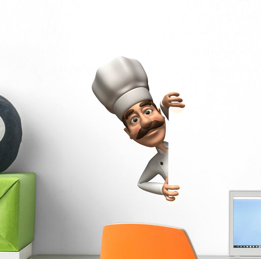 Peering Cuisine Chef Wall Decal