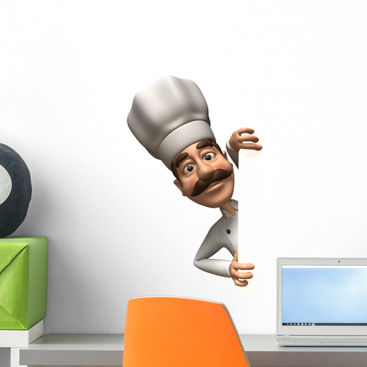 Peering Cuisine Chef Wall Decal