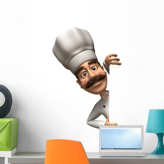 Peering Cuisine Chef Wall Decal