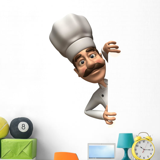 Peering Cuisine Chef Wall Decal