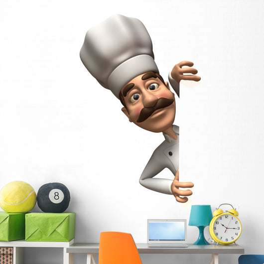 Peering Cuisine Chef Wall Decal