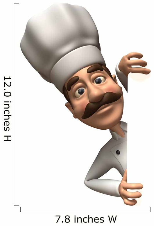 Peering Cuisine Chef Wall Decal