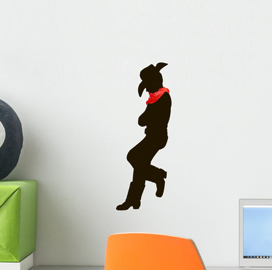 Cowboy Silhouette with Handkerchief Wall Decal