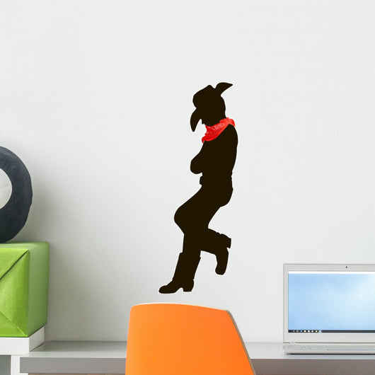 Cowboy Silhouette with Handkerchief Wall Decal