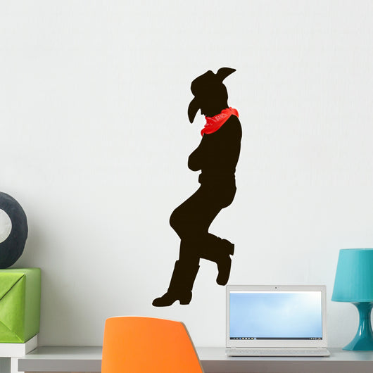Cowboy Silhouette with Handkerchief Wall Decal