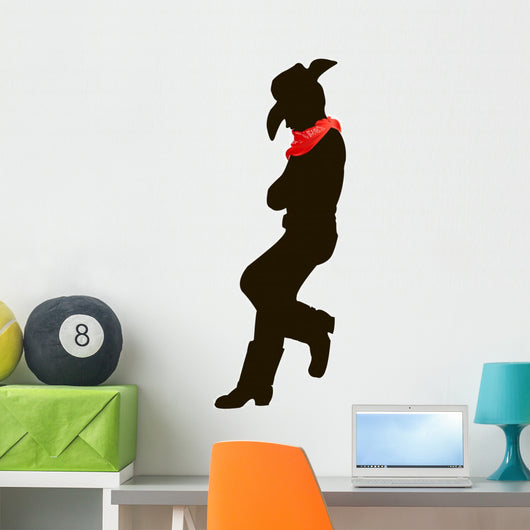 Cowboy Silhouette with Handkerchief Wall Decal