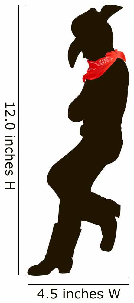 Cowboy Silhouette with Handkerchief Wall Decal